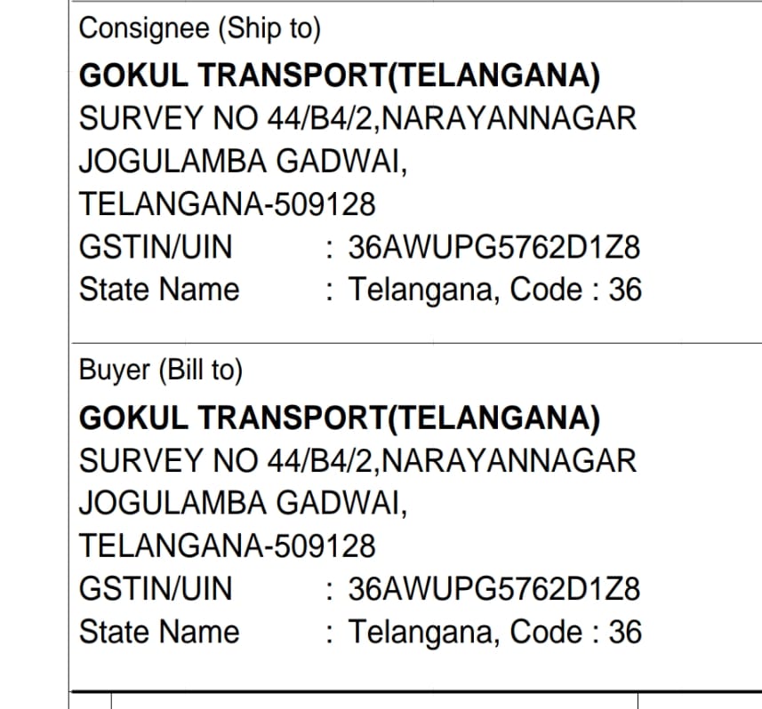 Gokul Transportation Bill